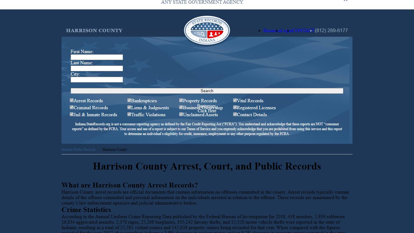 Harrison County Arrest, Court, and Public Records
